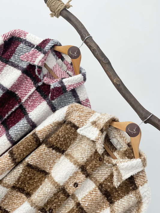 Long Wool Checked Shirt -   طويل شيمز كارو صوف - Drop 18 🍂 شتوية ٢٦ شتوية