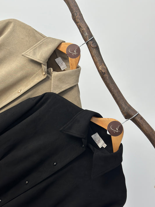 Suede Velvet Dress - فستان قطيفة سويدي - Drop 17 🍂 شتوية ٢٦