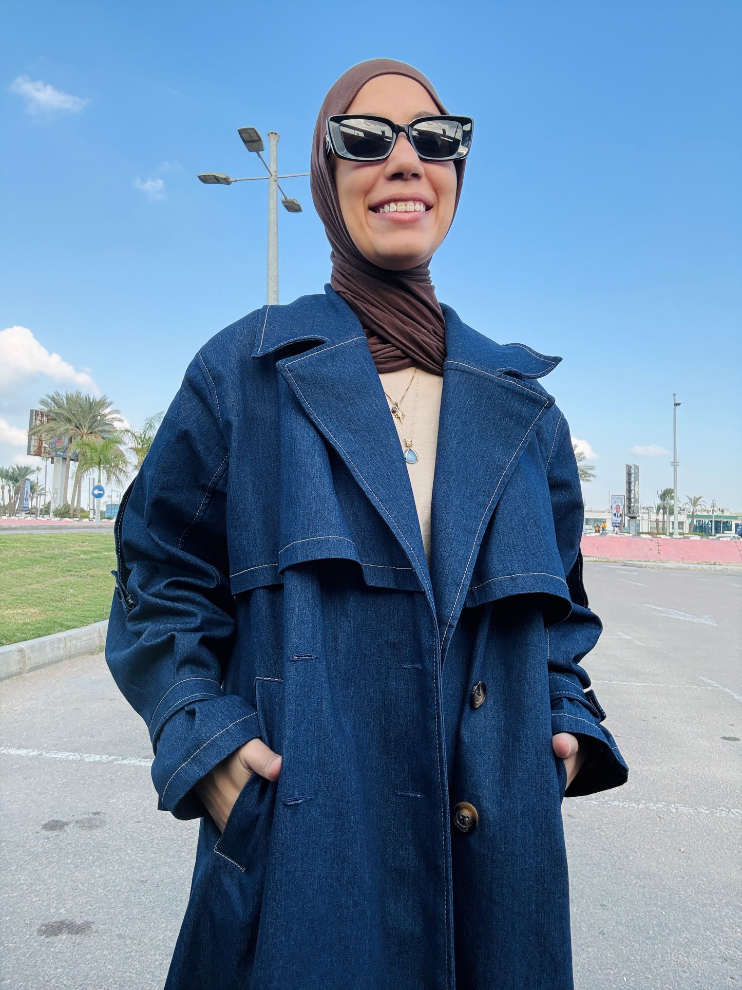 Denim Trench Coat