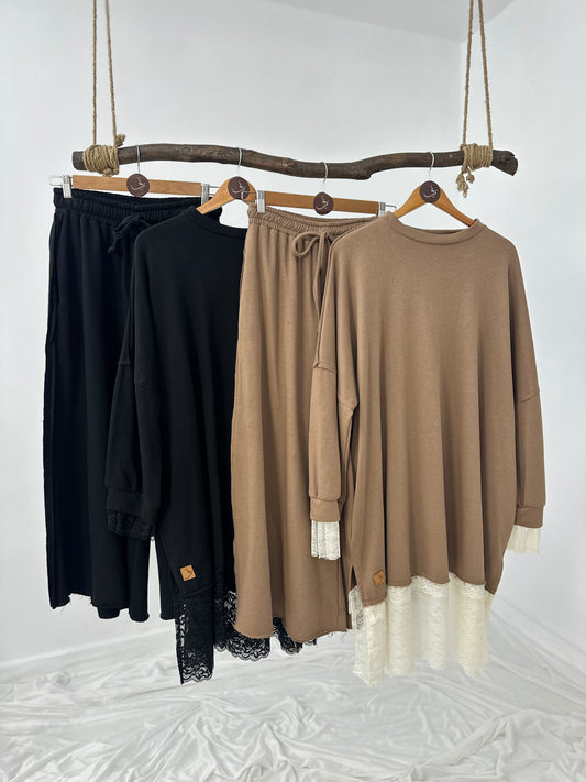 Melton Lace-Trim Set -  ست ملتون دانتيل Drop 14 🍂شتوية ٢٦