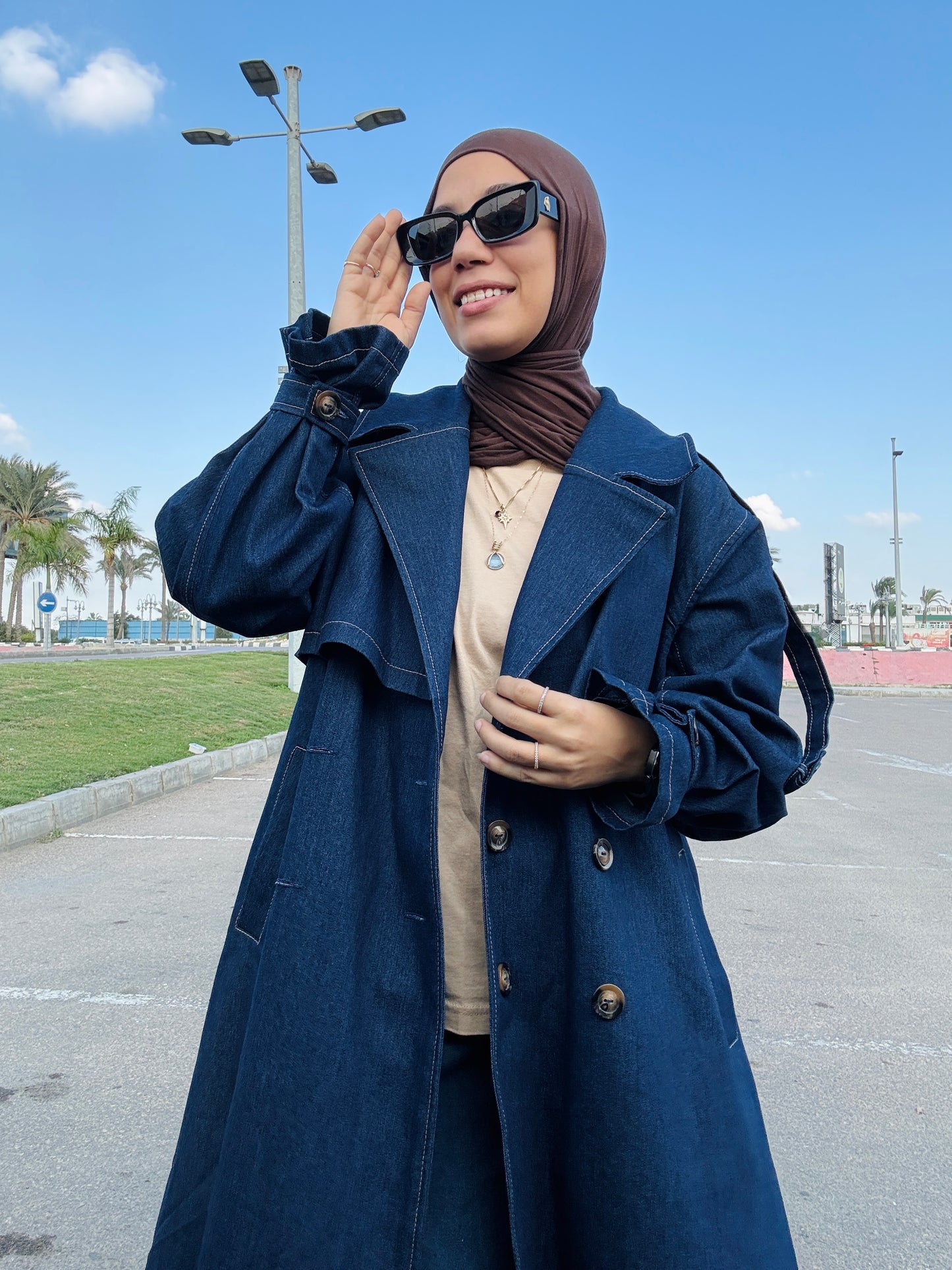Denim Trench Coat