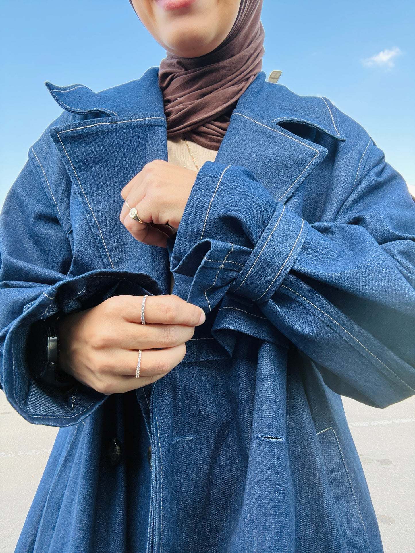 Denim Trench Coat
