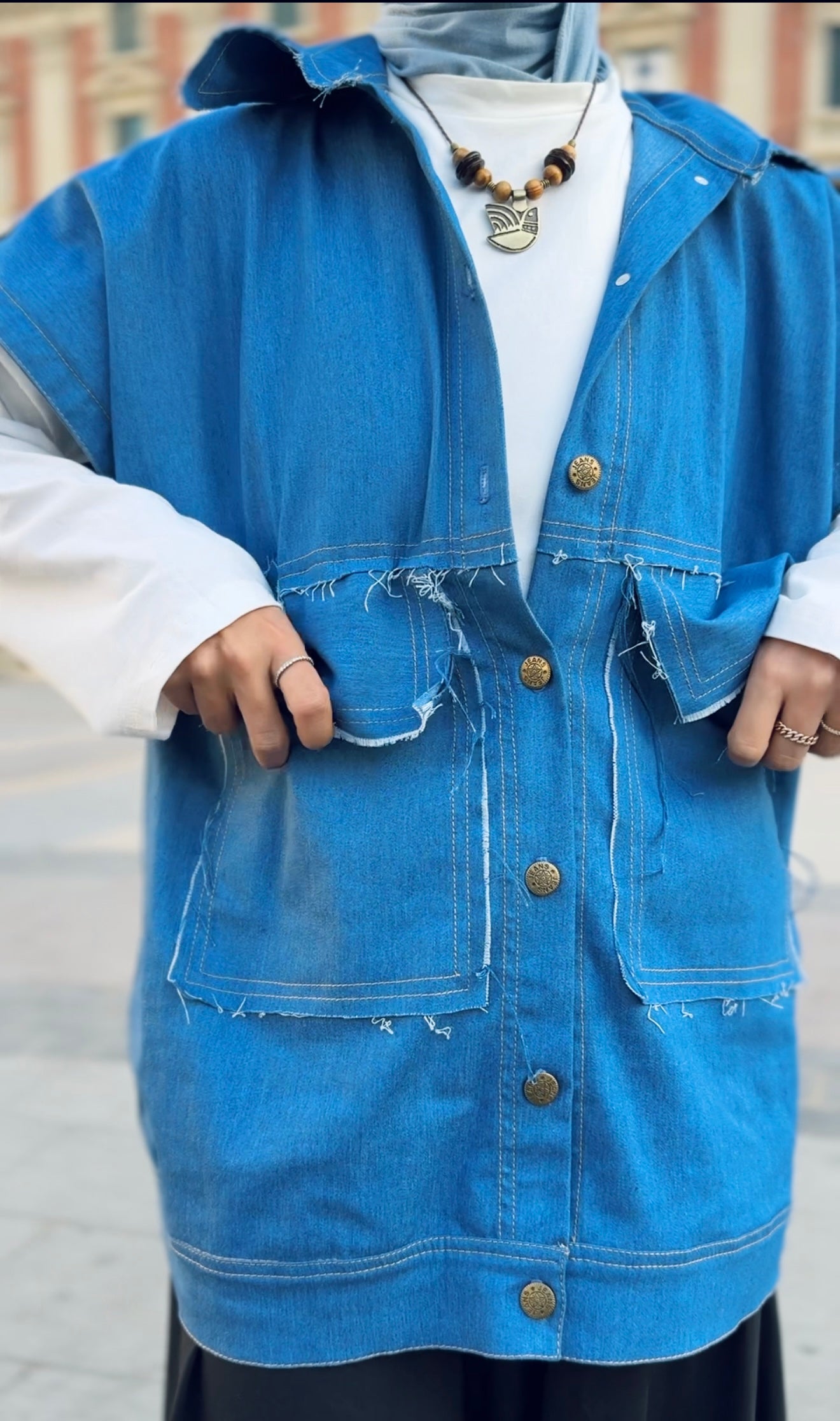 Denim Cut Jacket – Drop 3 🍂شتوية